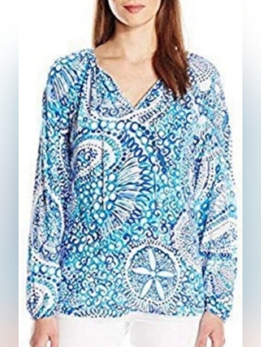 Lilly Pulitzer Willa Blouse Top Womens - Medium